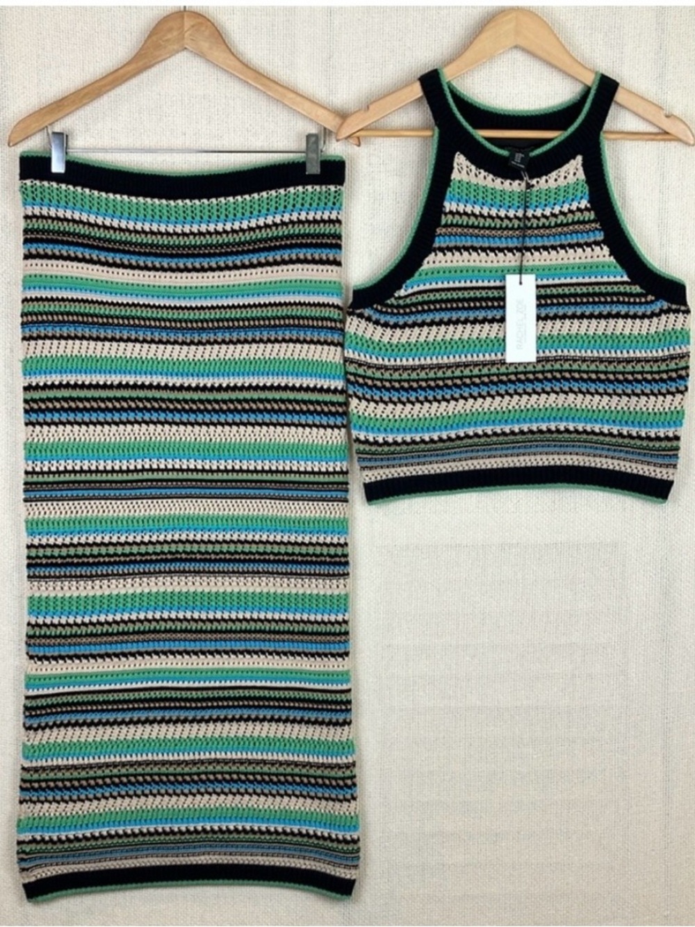 Rachel Zoe never worn Two-Piece Crochet Tank & Skirt Set